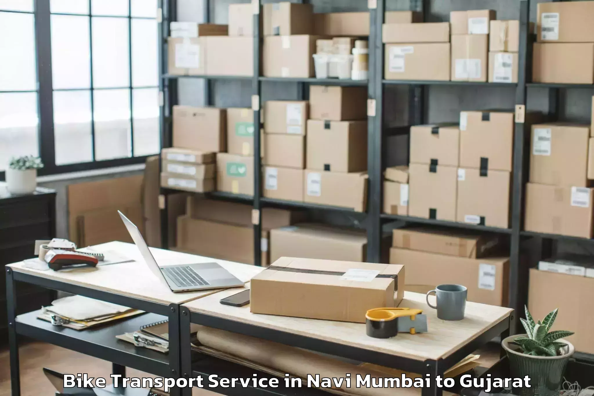 Book Navi Mumbai to Dantiwada Bike Transport Online